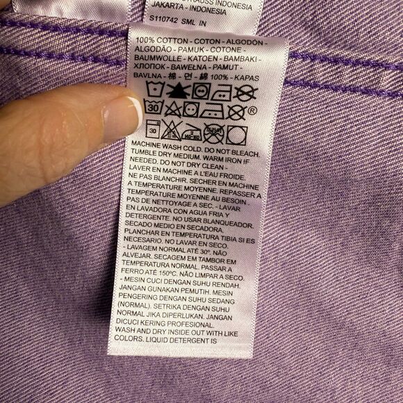 Levi's Fresh Esther Modern Cotton Jacket, Size Large, Purple, 100% Cotton, Denim - Picture 15 of 16